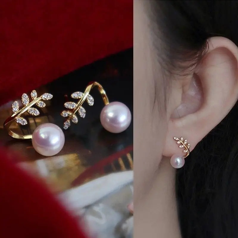 Black Round Rhinestone Drop Earrings for Women
