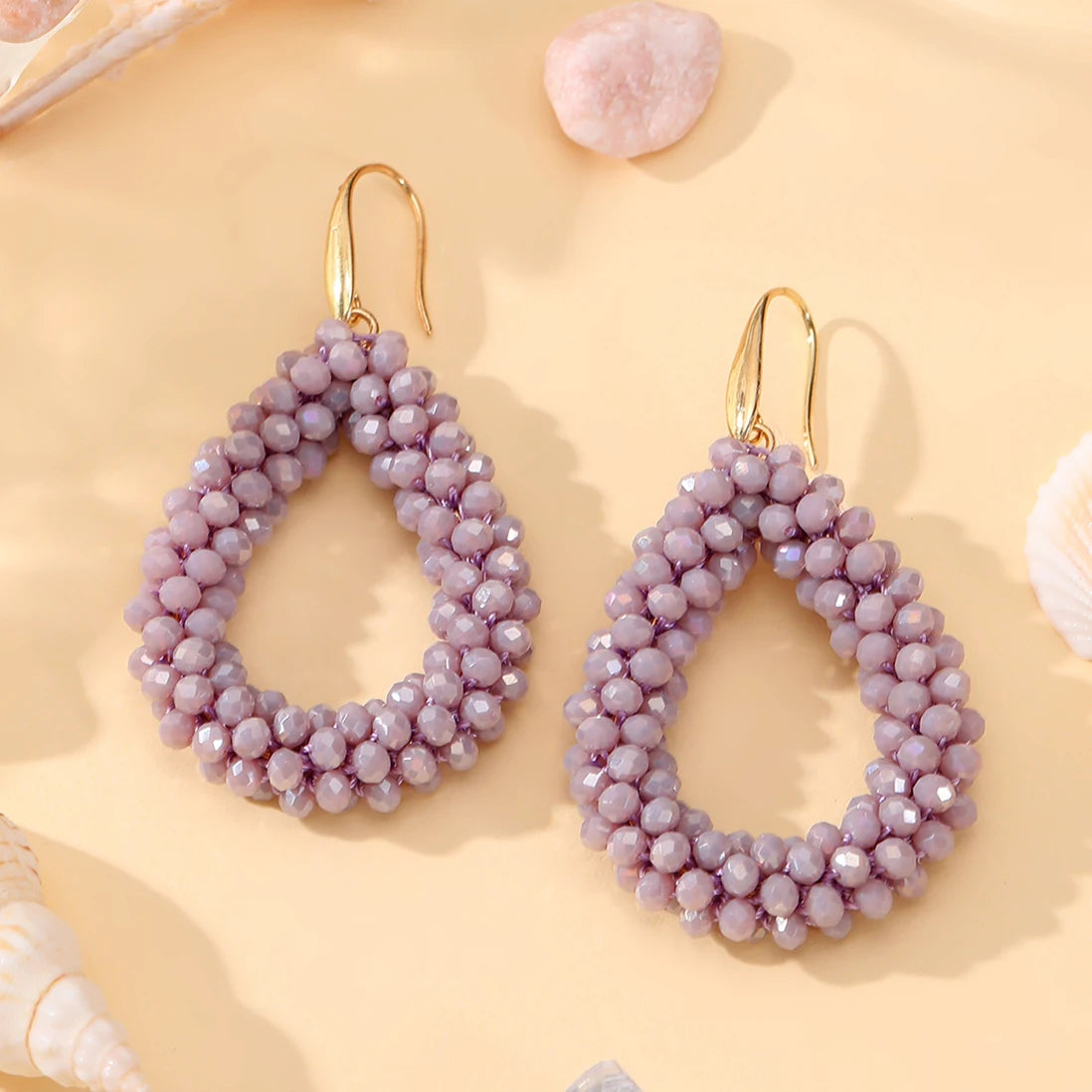 Mixed Color Big Drop Earrings for Women