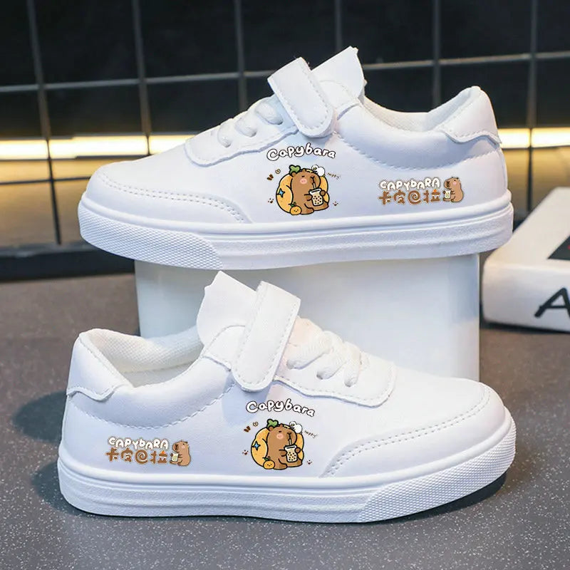 Capybara Print Sport Shoes 2025 New Couple White Shoes Cartoon Casual Sneakers Fashion Tennis Shoes