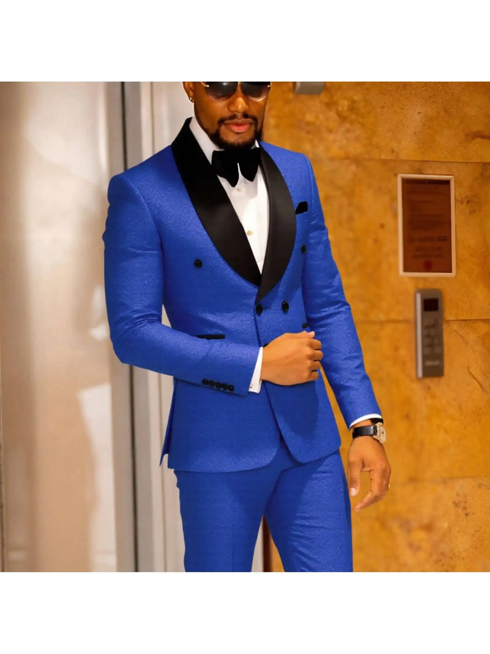 Men's 2 Piece Slim Fit Floral Tuxedo Suit