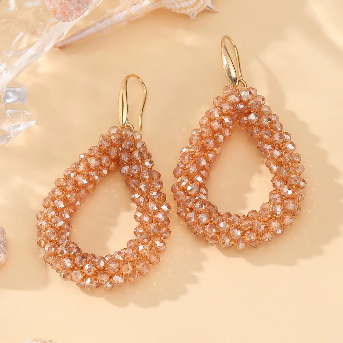 Mixed Color Big Drop Earrings for Women