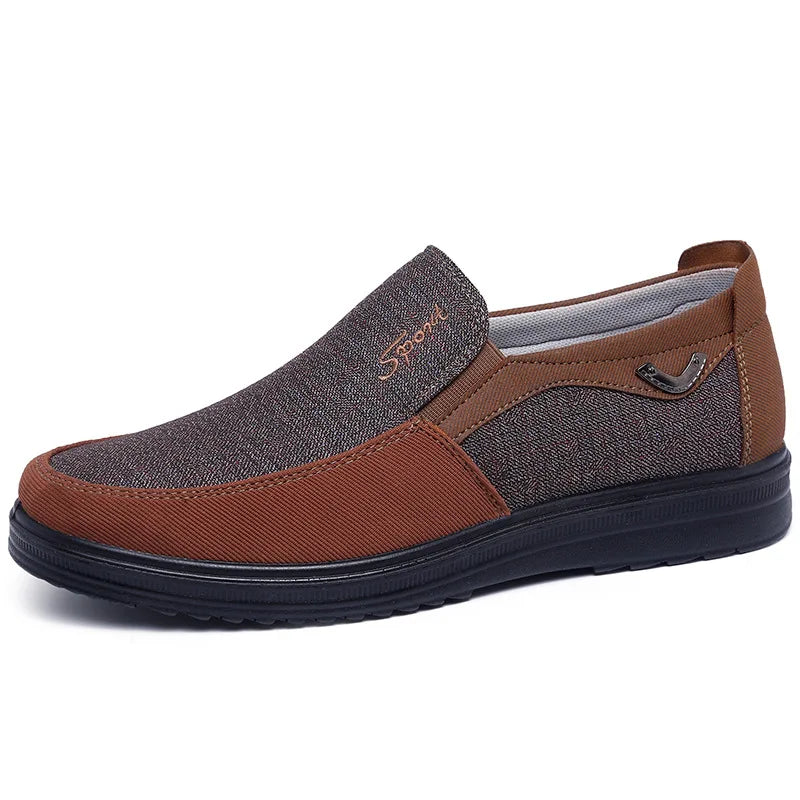 Men’s Canvas Classic Loafers – Lightweight Slip-On Casual Shoes (Black, Navy, Khaki)