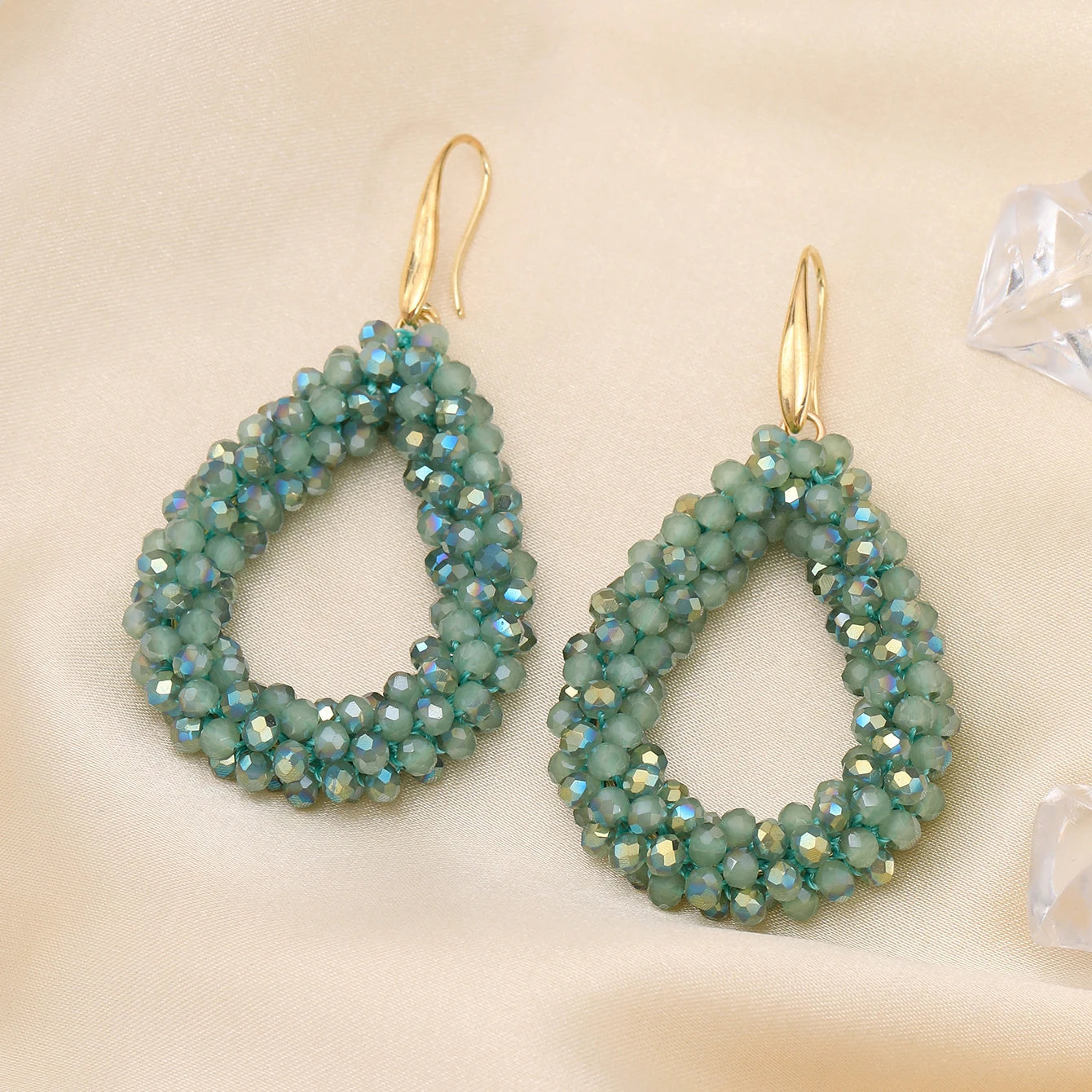 Mixed Color Big Drop Earrings for Women