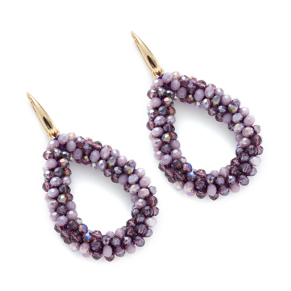 Mixed Color Big Drop Earrings for Women
