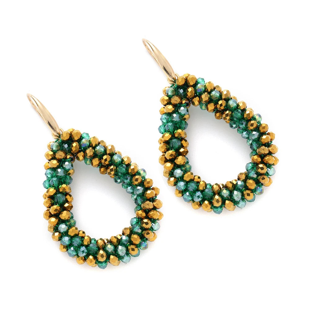 Mixed Color Big Drop Earrings for Women