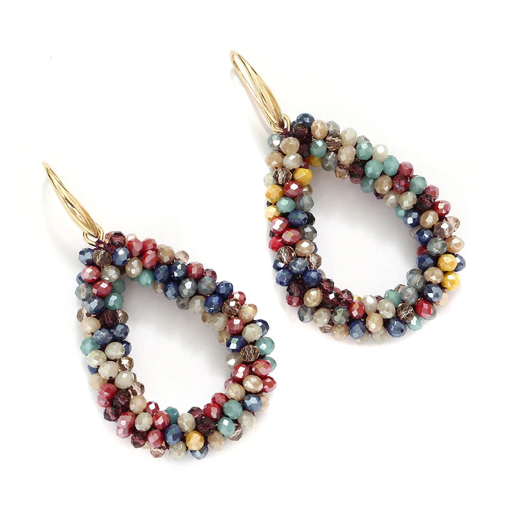 Mixed Color Big Drop Earrings for Women