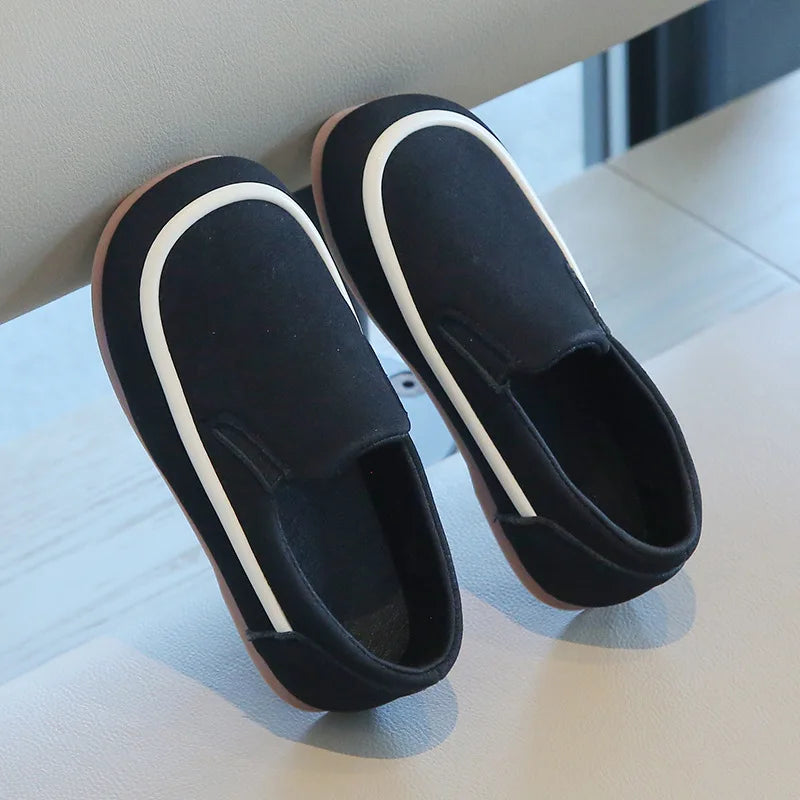 Boys Moccasins Toddlers Kids Loafers Slip-on Fashion New Spring Autumn Flock Fabric Children Casual Shoes Flats Anti-skid Soft