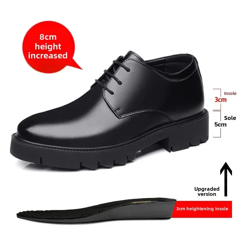Men's Genuine Leather Shoes – Breathable Formal Casual Footwear, Sizes 40–48, Black/Brown