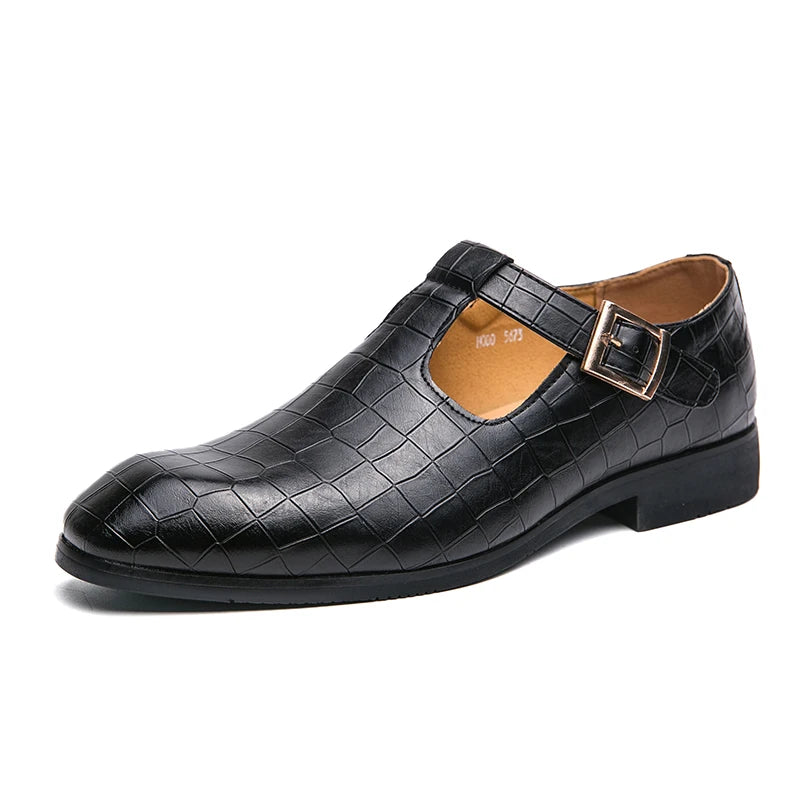 Men's Dress Loafers Handmade PU Leather Shoes