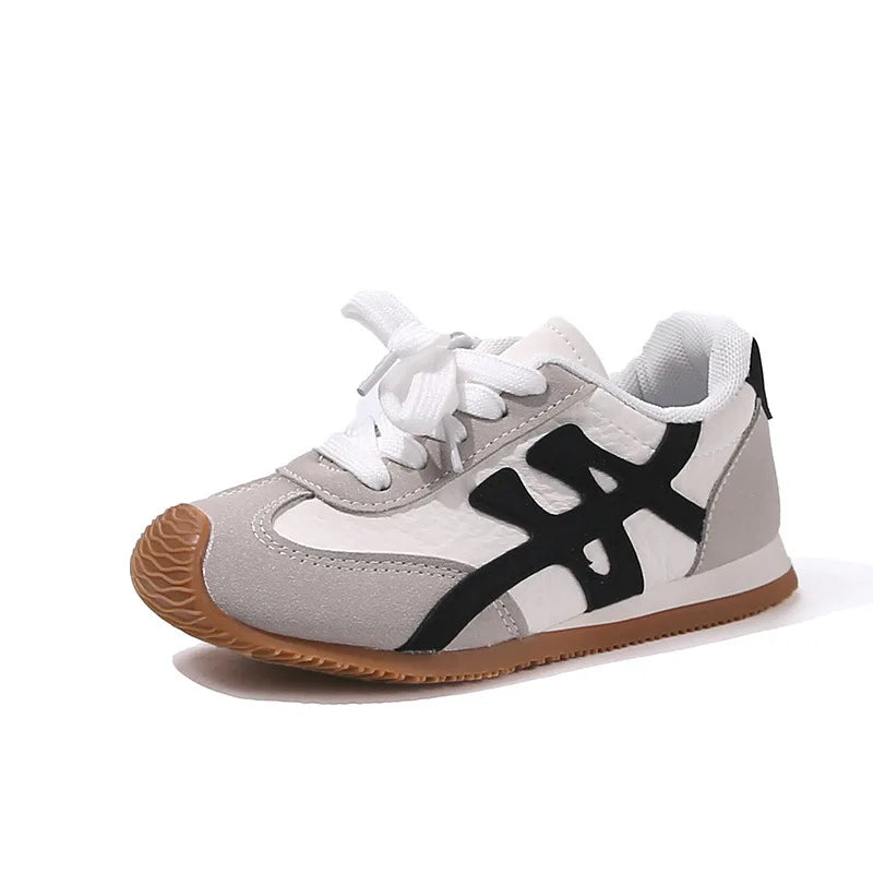 2025 Children Genuine Leather Sneakers Baby Quality Casual Shoes Boys Anti-slip Sport Shoes Girls Candy Color School Shoes