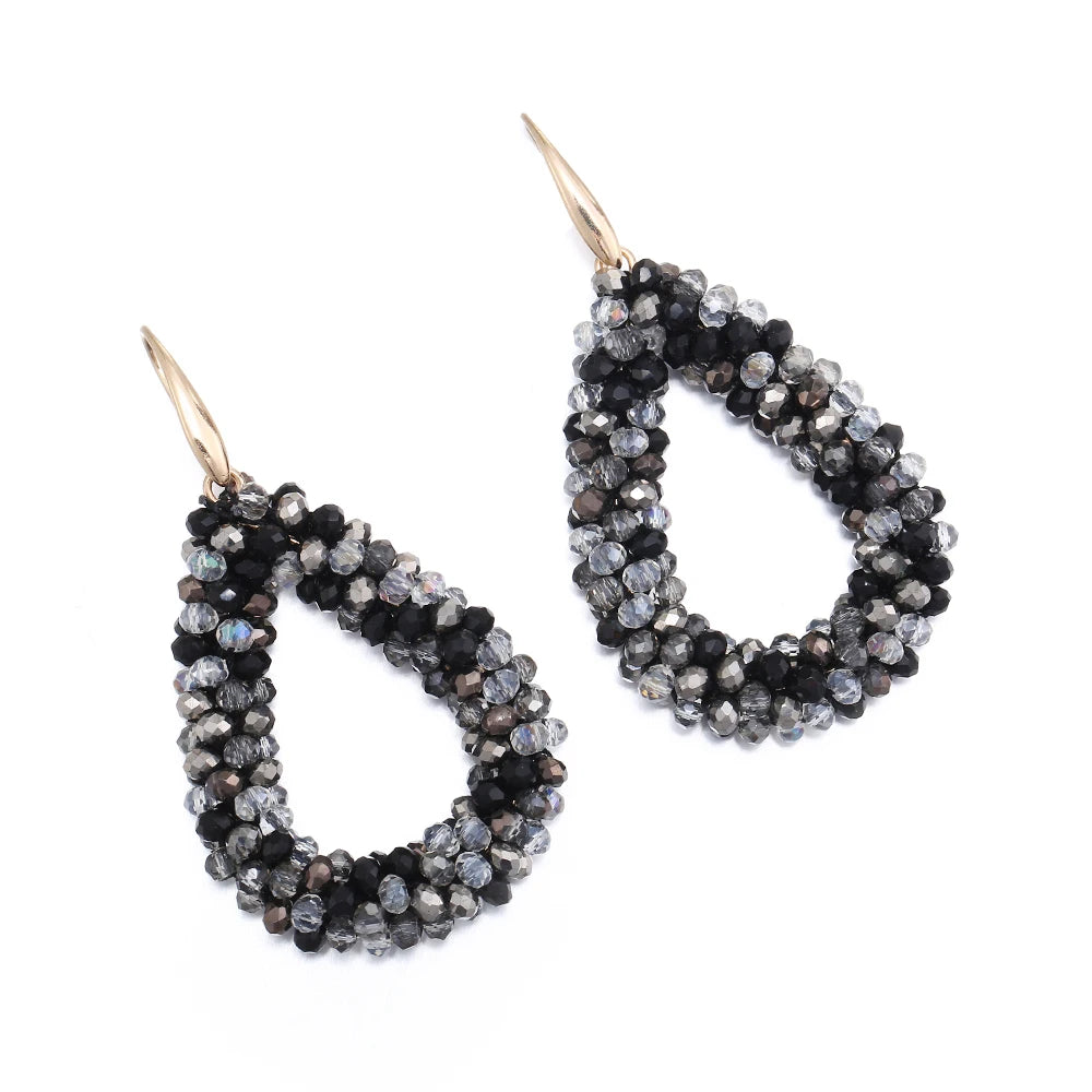 Mixed Color Big Drop Earrings for Women