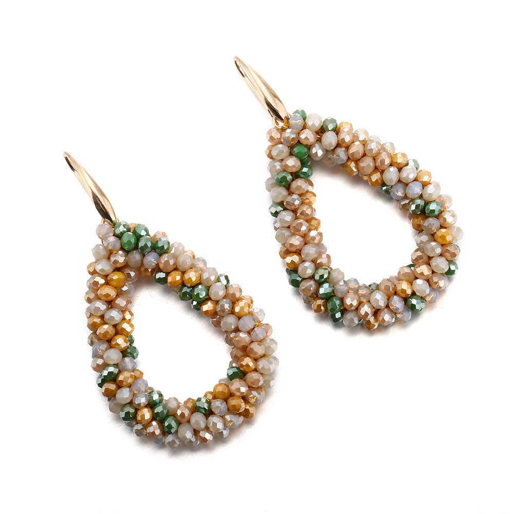 Mixed Color Big Drop Earrings for Women