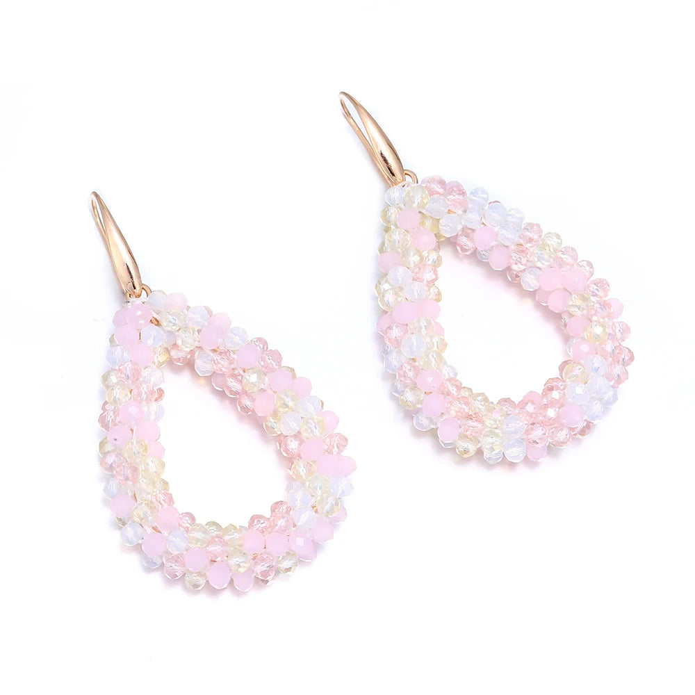 Mixed Color Big Drop Earrings for Women