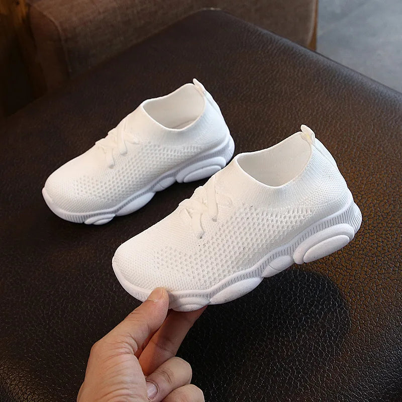 Children Shoes Spring Summer Kids Sneakers Soft Breathable Mesh For Boys Slip-on Casual Shoes Patchwork Color Baby Girls Shoes