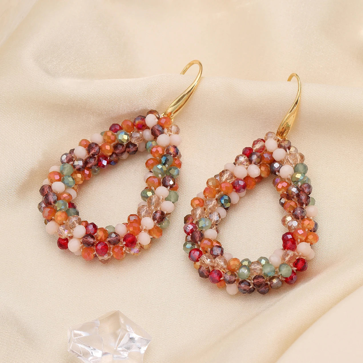 Mixed Color Big Drop Earrings for Women