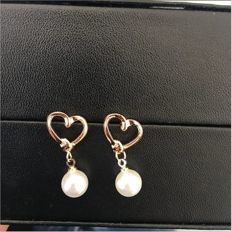 Black Round Rhinestone Drop Earrings for Women