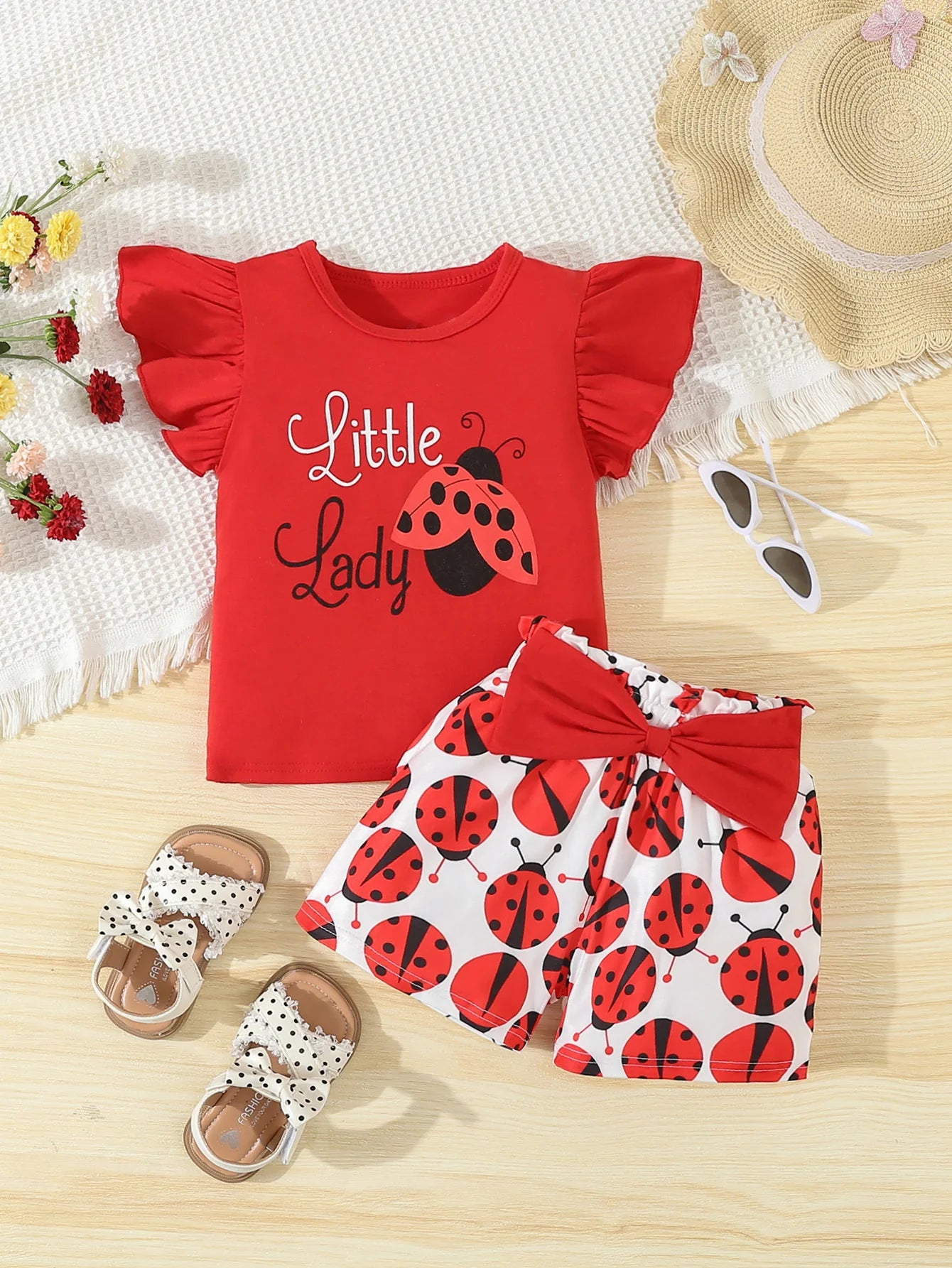 Adorable Ladybug Outfit Set for Baby Girls