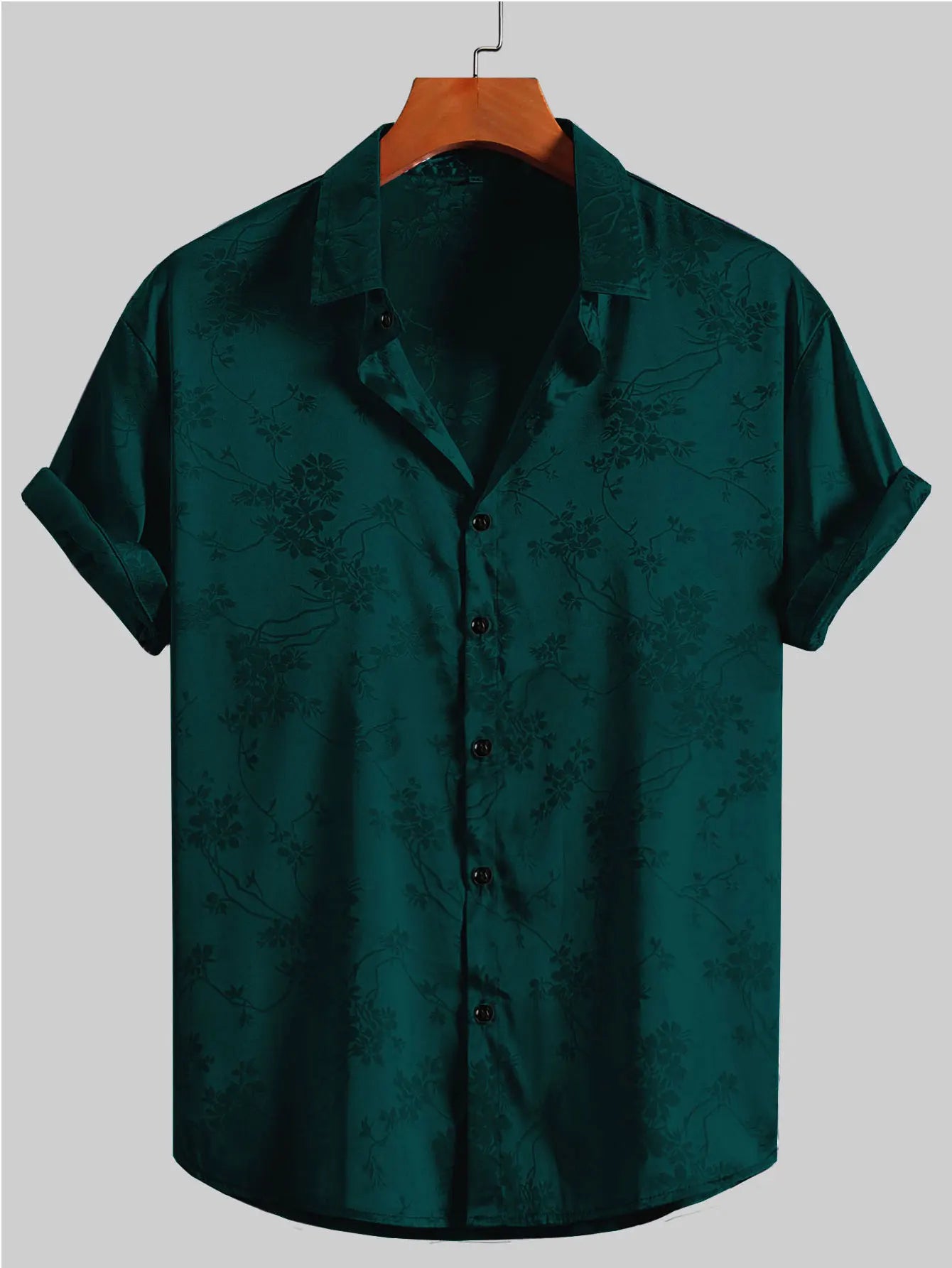 2024 Men's embroidered short-sleeved shirts for men's Hawaiian shirts