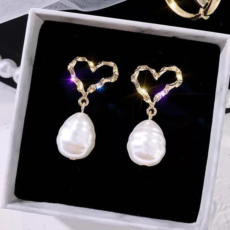 Black Round Rhinestone Drop Earrings for Women