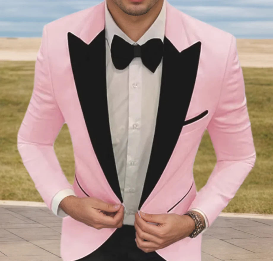 2 Piece Solid Men Suits For Wedding