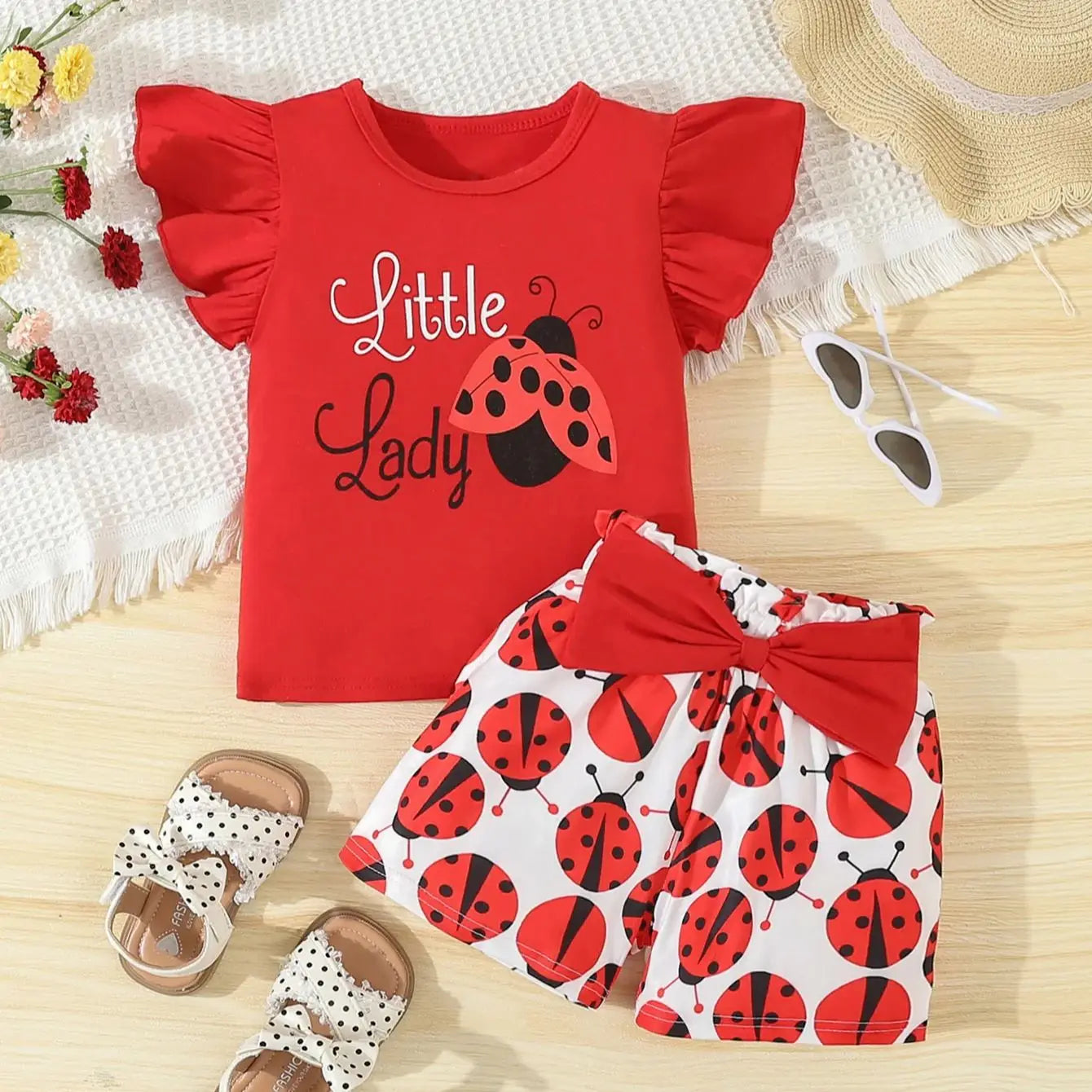 Adorable Ladybug Outfit Set for Baby Girls