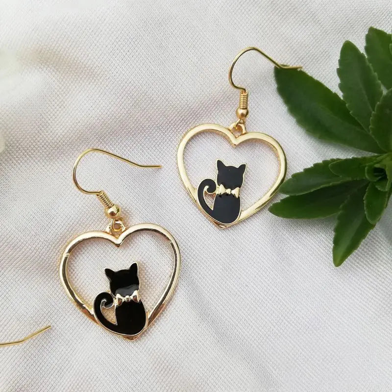 Cute Cat Dangle Earrings For Women