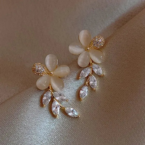 Trendy Round Simple Crystal Dangle Earrings For Women
