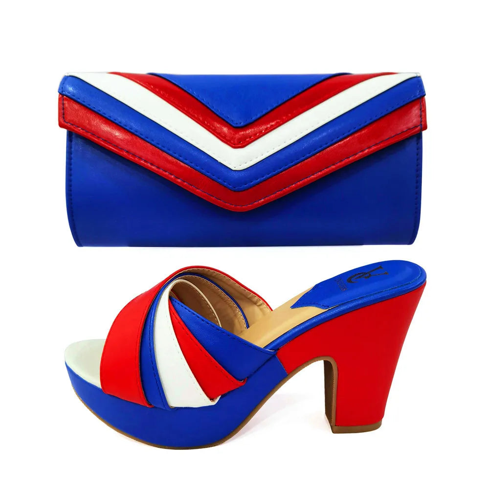 Shoes and Bags Matching Set Women Party Pumps High Heels