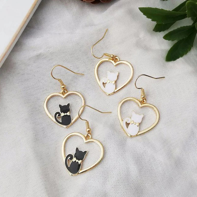 Cute Cat Dangle Earrings For Women