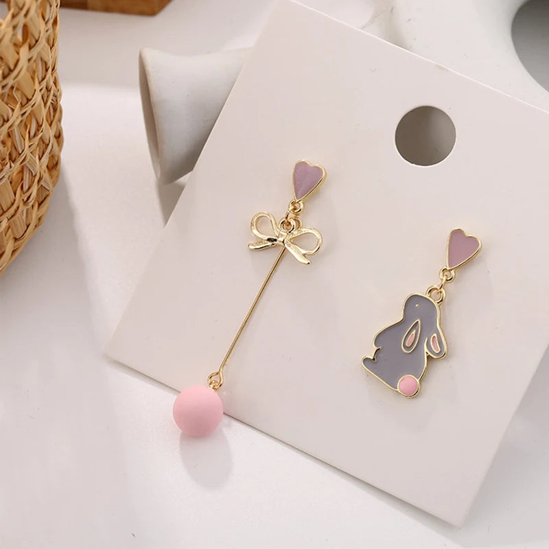 Flower Cute Animal Dangle Earrings For Women