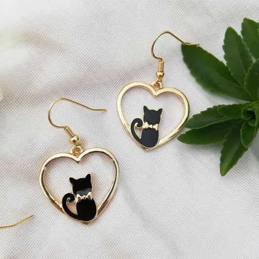 Cute Cat Dangle Earrings For Women