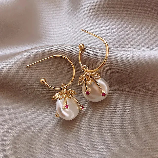 Trendy Round Simple Crystal Dangle Earrings For Women
