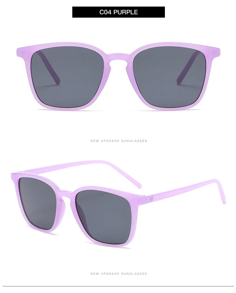 6pcs/4pcs/3pcs Square Small Sunglasses Women Rectangle Frame Purple Colorful Sun Glasses Female Y2K Retro Gradient Shades UV400