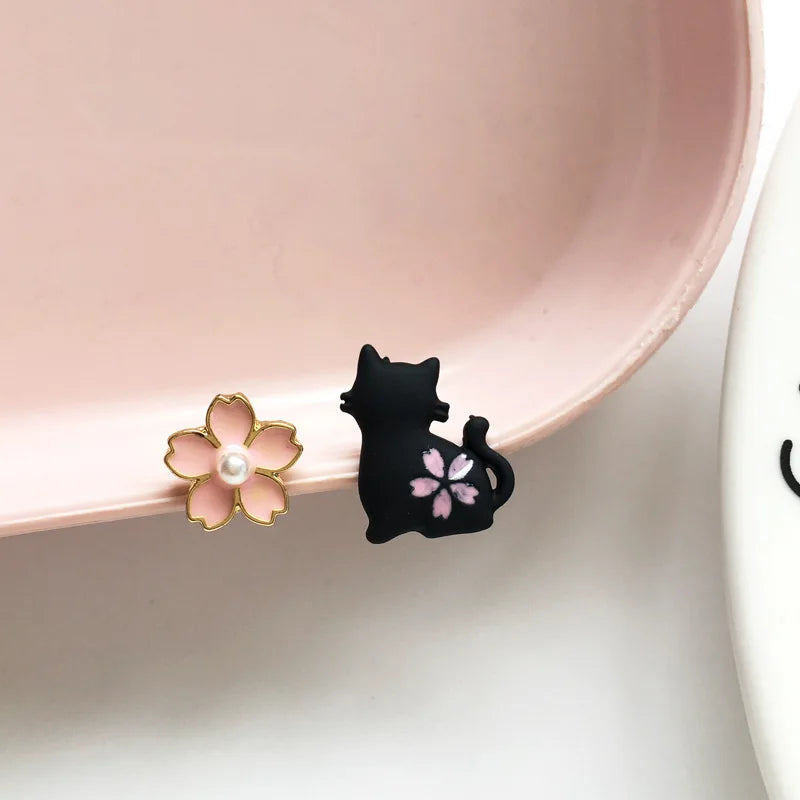 Flower Cute Animal Dangle Earrings For Women