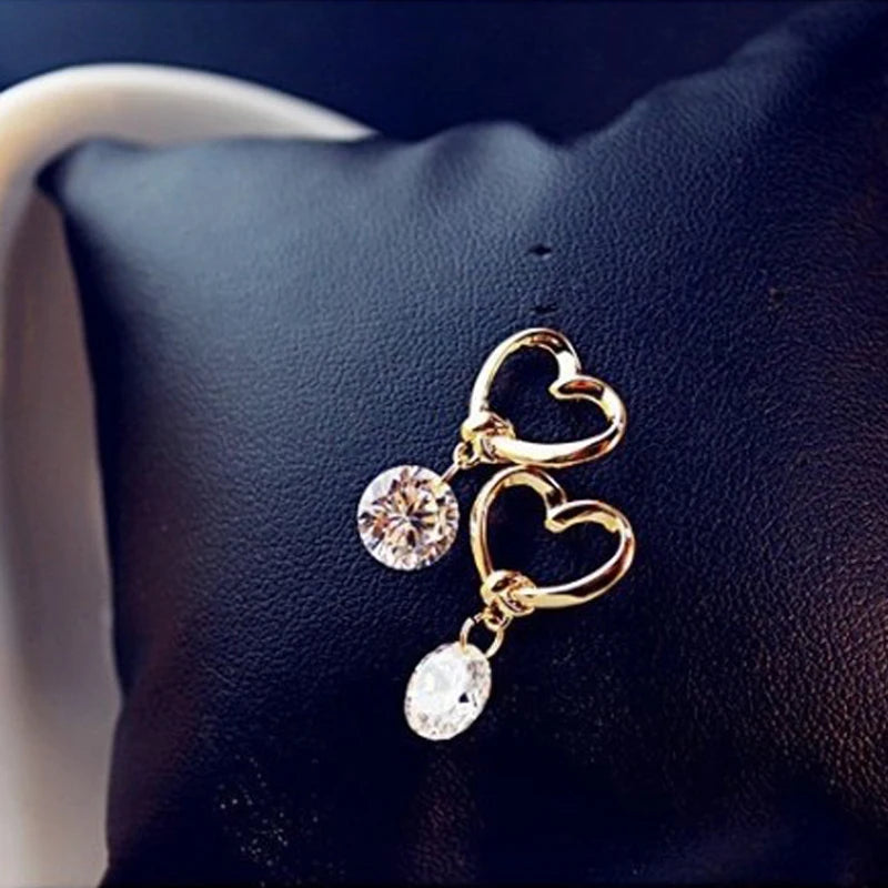 Trendy Round Simple Crystal Dangle Earrings For Women