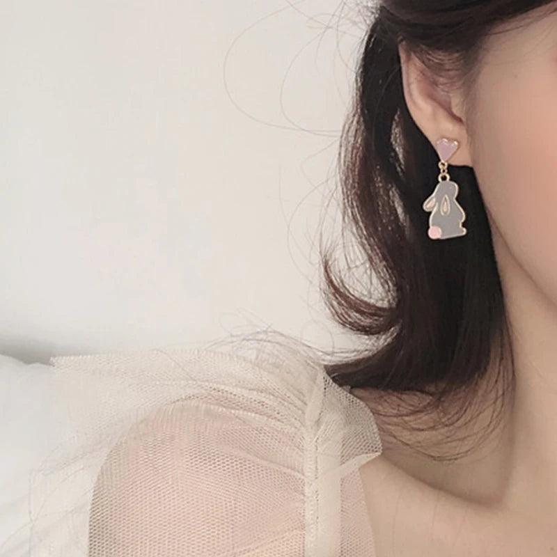 Flower Cute Animal Dangle Earrings For Women