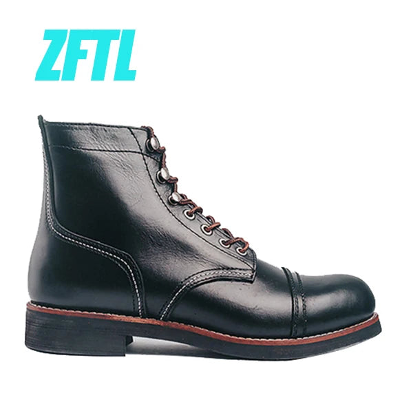 Men's Motorcycle Leather Boots