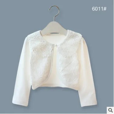 Kids Lace Cardigan Long Sleeve Jackets