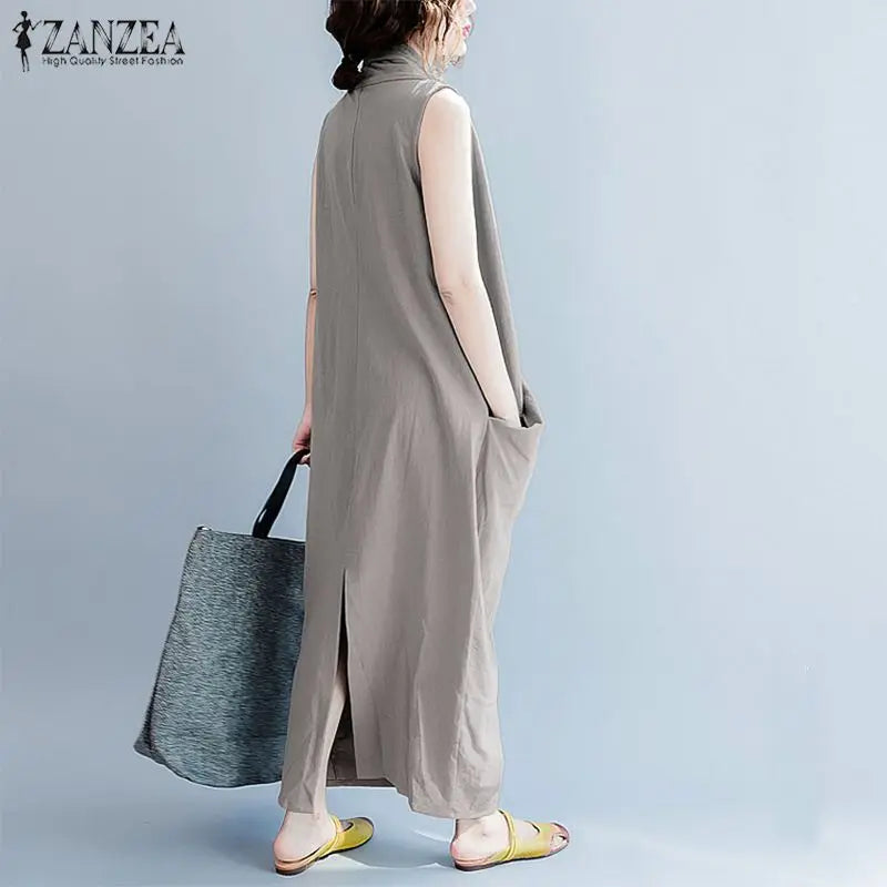 Oversize Asymmetrical Maxi Dress Summer Women's Sundress