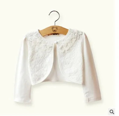 Kids Lace Cardigan Long Sleeve Jackets