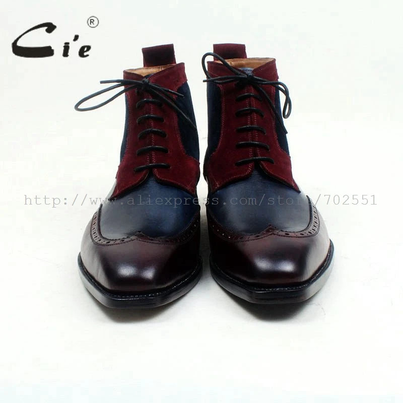 Mixed colors leather boots For Men