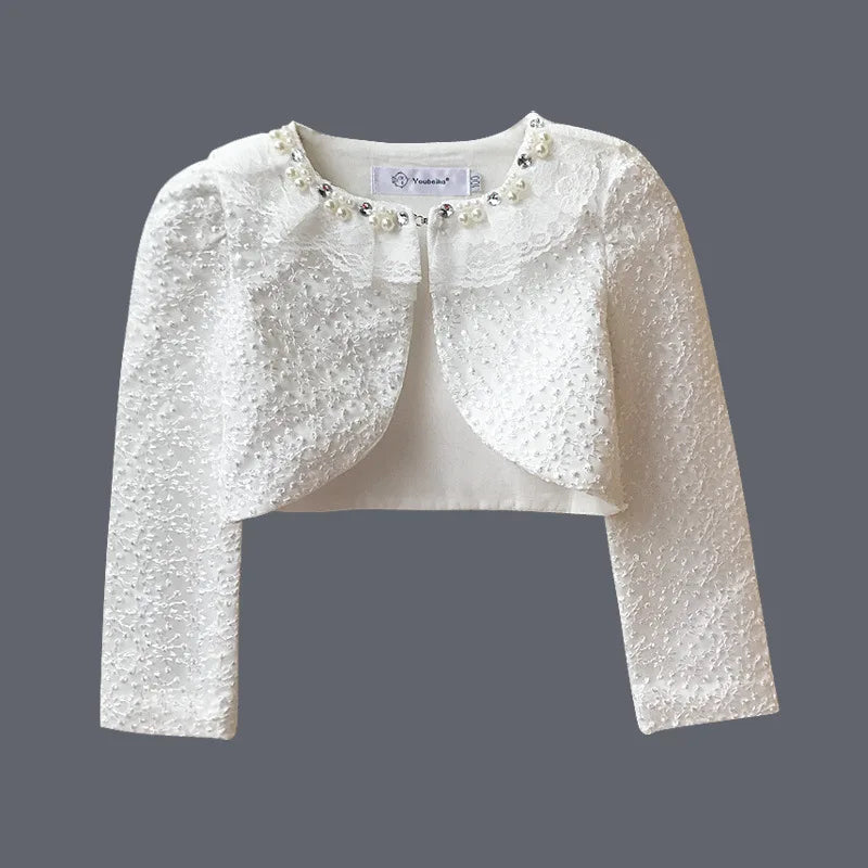 Kids Lace Cardigan Long Sleeve Jackets