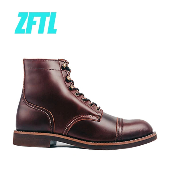 Men's Motorcycle Leather Boots