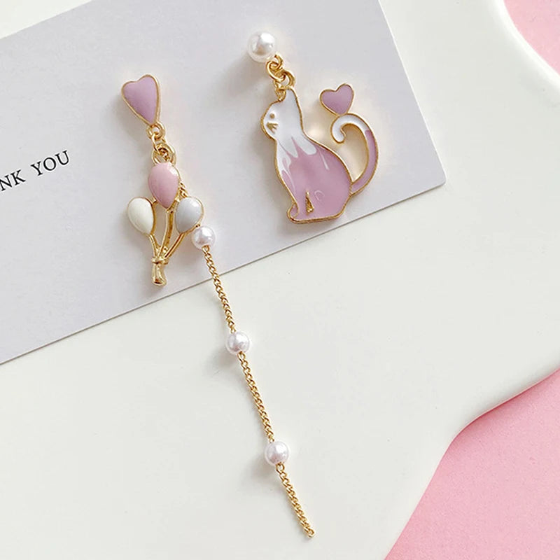 Flower Cute Animal Dangle Earrings For Women