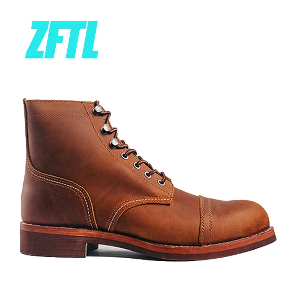Men's Motorcycle Leather Boots