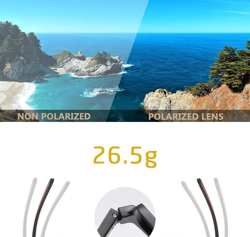 CRIXALIS Fashion Polarized Sunglasses For Men Square Oversized Anti Glare Driver Mirror Sun Glasses Women UV400 Goggles Male