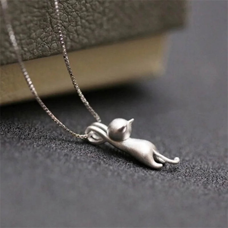 Sterling Silver Necklaces Cats Pendants&Necklaces