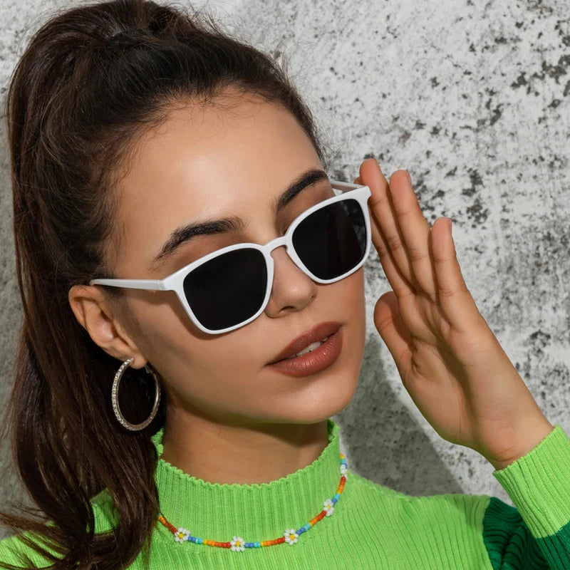 6pcs/4pcs/3pcs Square Small Sunglasses Women Rectangle Frame Purple Colorful Sun Glasses Female Y2K Retro Gradient Shades UV400