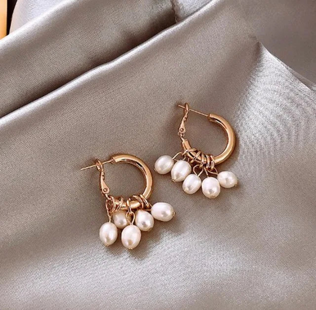 Trendy Round Simple Crystal Dangle Earrings For Women