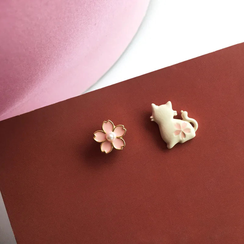 Flower Cute Animal Dangle Earrings For Women